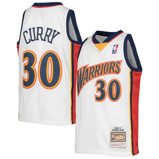 Stephen Curry Golden State Warriors Mitchell & Ness Youth 2009-10 Hardwood Classics Swingman Jersey - White