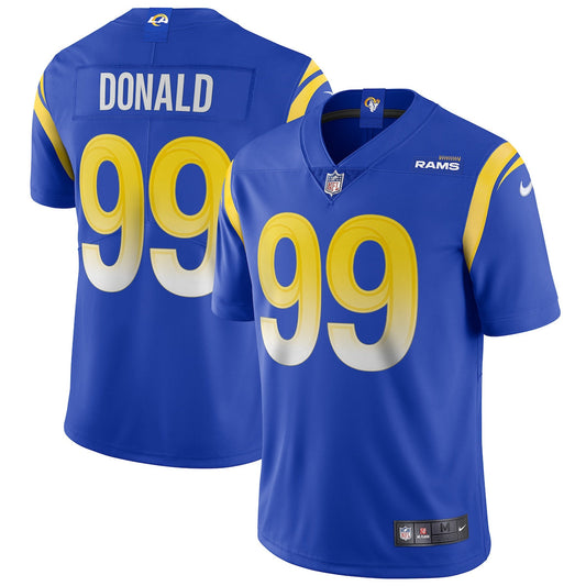 Men's Aaron Donald Nike Rams Bone Vapor Limited Jersey - Blue