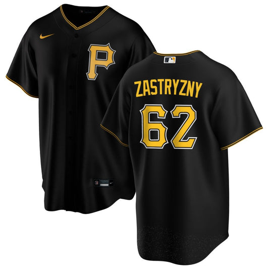 Rob Zastryzny Pittsburgh Pirates Nike Alternate Replica Jersey - Black