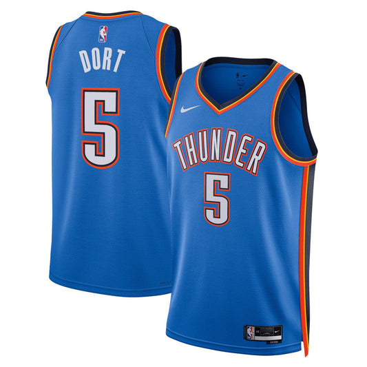 Men's Oklahoma City Thunder Luguentz Dort Icon Edition Jersey - Blue