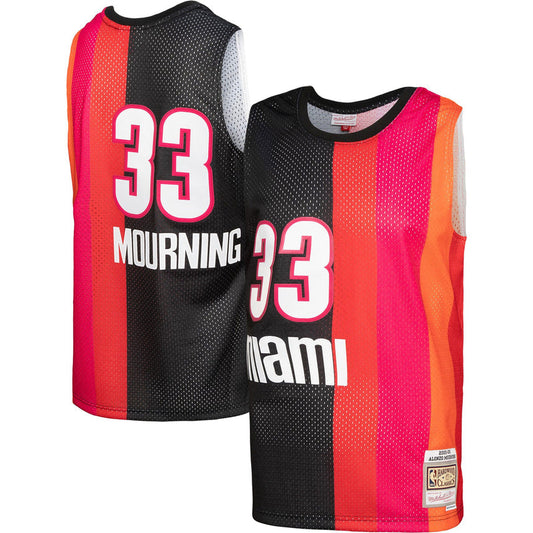 Men's Alonzo Mourning Miami Heat Mitchell & Ness NBA 2005-06 Black Alternate Throwback Swingman Jersey