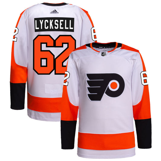 Olle Lycksell Philadelphia Flyers adidas Away Authentic Pro Jersey - White