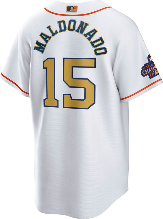 Nike Men's Houston Astros Gold Martin Maldonado Replica Jersey