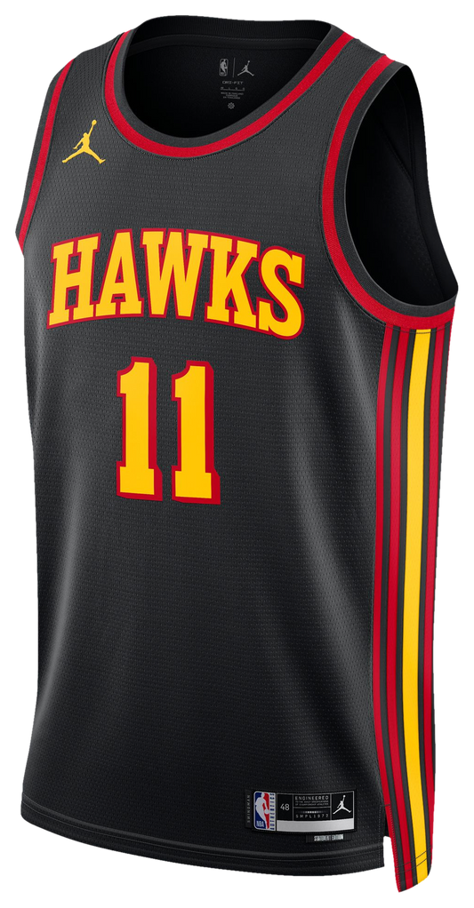 Men's Young Trae Nike Hawks Swingman Jersey - Black