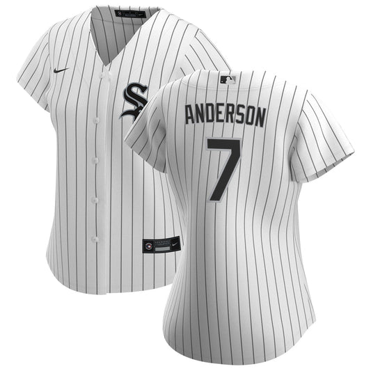 Women's Tim Anderson Chicago White Sox White Home Replica Team Jersey