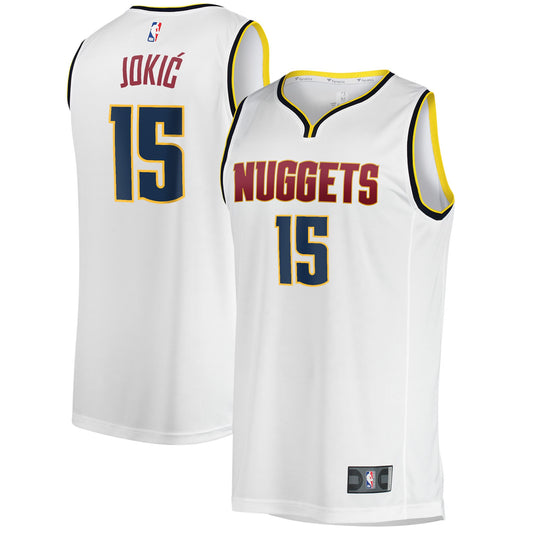 Nikola Jokic Denver Nuggets Fanatics Branded Youth Fast Break Player Jersey - Association Edition - White