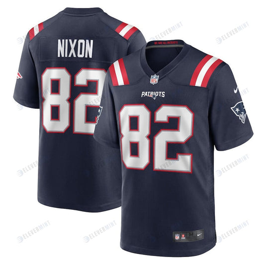 Tre Nixon 82 New England Patriots Men Game Jersey - Navy