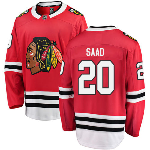 Men's Brandon Saad Chicago Blackhawks Fanatics Branded Red Home Breakaway Jersey