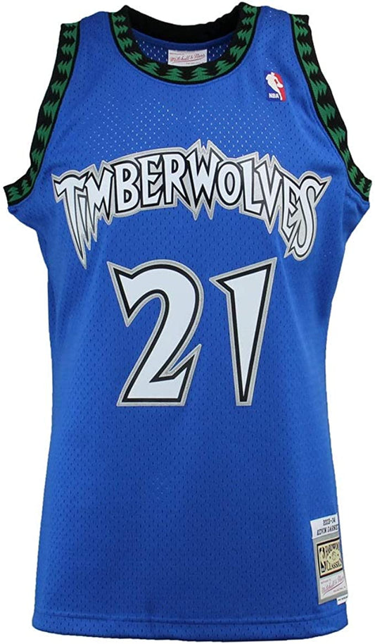 Men's Minnesota Timberwolves Kevin Garnett Mitchell & Ness Blue 2003-04 Hardwood Classics Swingman Player Jersey