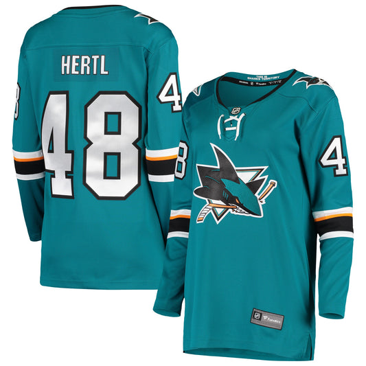 Tomas Hertl San Jose Sharks Fanatics Branded Women's Breakaway Home Player Jersey - Teal