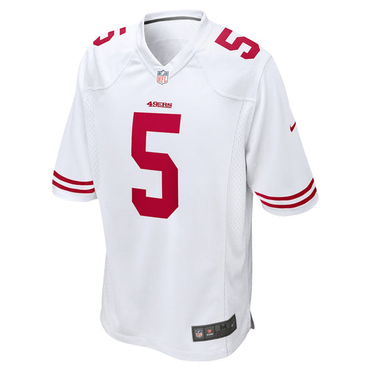 Men's Trey Lance Nike 49ers Game Jersey - White