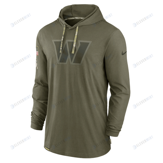 Men Washington Commanders 2022 Salute to Service Tonal Pullover Hoodie - Olive