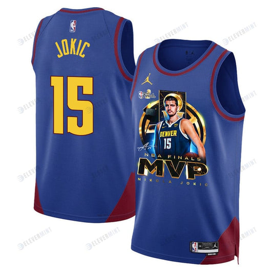 Nikola Joki? Denver Nuggets MVP 2023 NBA Final Champions Swingman Jersey - Blue