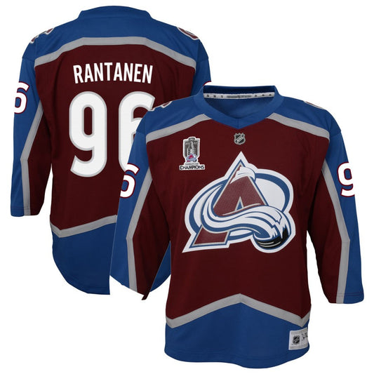 Mikko Rantanen Colorado Avalanche Youth Home 2022 Stanley Cup Champions Premier Jersey - Burgundy