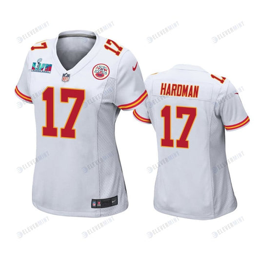 Mecole Hardman 17 Kansas City Chiefs Super Bowl LVII Game Jersey - Women White