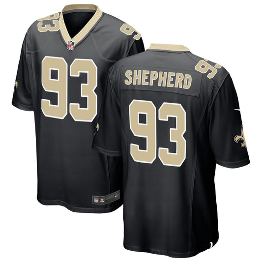 Nathan Shepherd New Orleans Saints Nike Game Jersey - Black