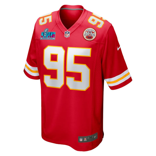 Men's Chris Jones Nike Chiefs Super Bowl LVII Patch Game Jersey - Red