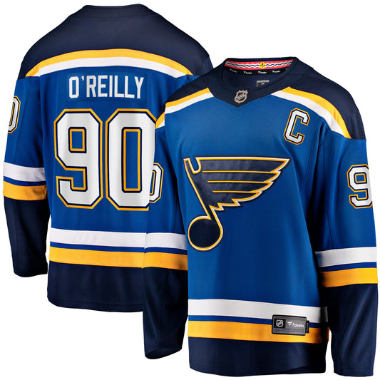 Ryan O'Reilly St. Louis Blues Fanatics Branded Home Captain Premier Breakaway Player Jersey - Blue