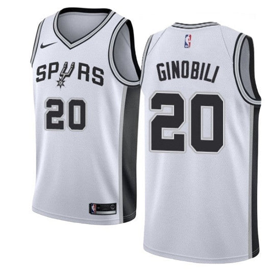 Men's San Antonio Spurs Manu Ginobili Association Jersey - White