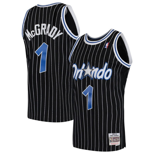 Men's Tracy McGrady 2003-04 Orlando Magic Mitchell & Ness Black Away Swingman Jersey