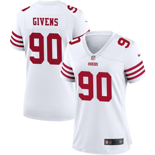 Kevin Givens San Francisco 49ers Nike Women's Game Jersey - White