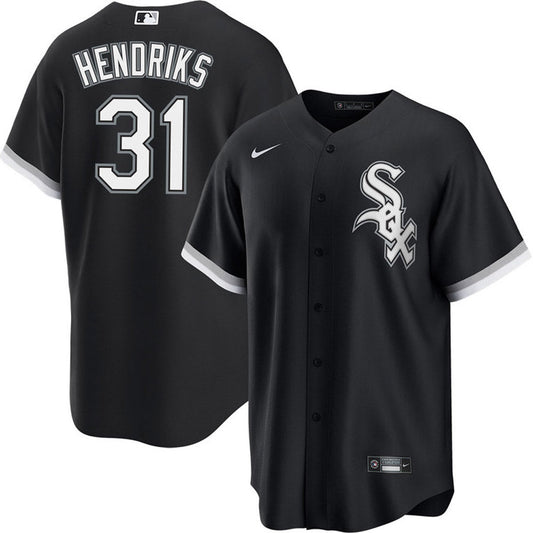 Men's Chicago White Sox Liam Hendriks Cool Base Replica Alternate Jersey - Black