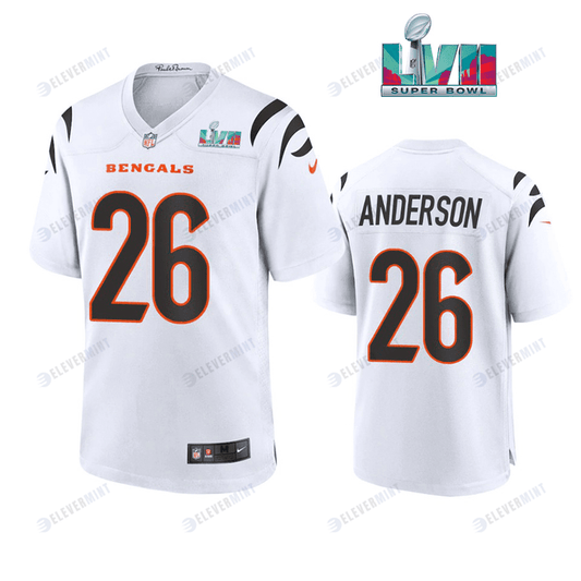 Tycen Anderson 26 Cincinnati Bengals Super Bowl LVII Men Game Jersey- White