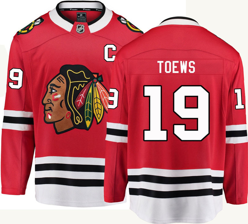 Mens Jonathan Toews Chicago Blackhawks Fanatics Branded Red Home Breakaway Jersey