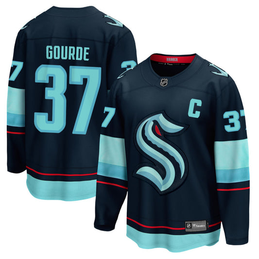 Yanni Gourde Seattle Kraken Fanatics Branded Home Breakaway Jersey - Navy