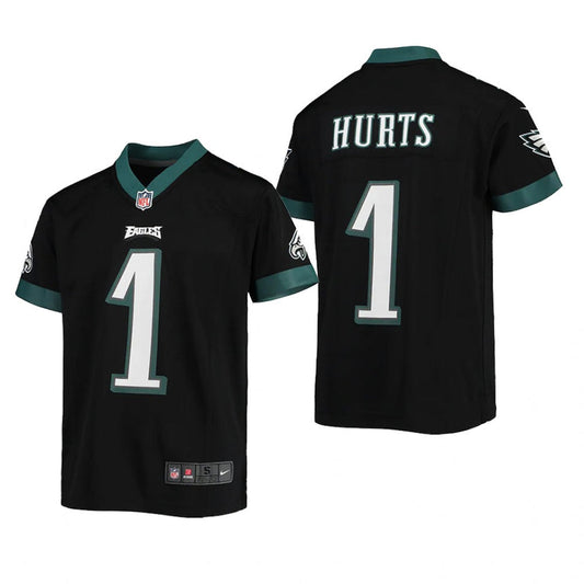 Youth Jalen Hurts Philadelphia Eagles Black Game Jersey