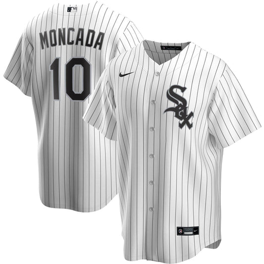 Men's Yoan Moncada Chicago White Sox White Home Replica Jersey