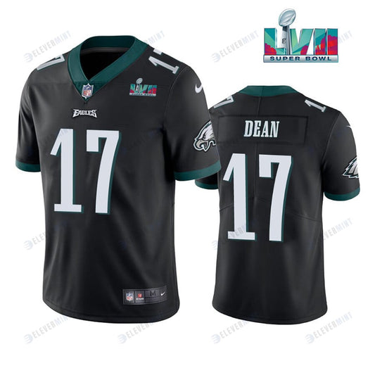 Nakobe Dean 17 Philadelphia Eagles Super Bowl LVII Vapor Limited Men Jersey - Black