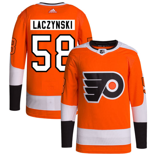 Tanner Laczynski Philadelphia Flyers adidas Home Primegreen Authentic Pro Jersey - Orange