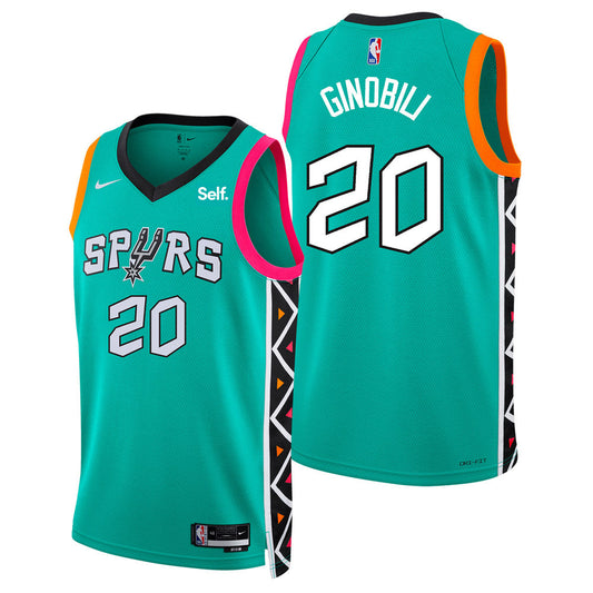 Men's San Antonio Spurs Manu Ginobili City Edition Jersey - Green