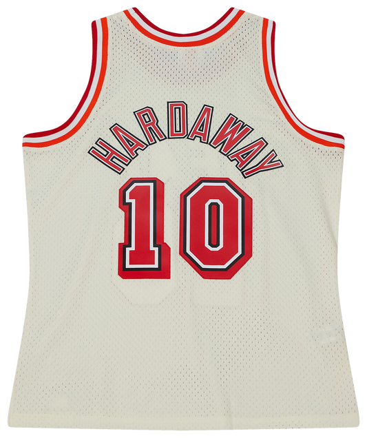 Men's Hardaway Tim Mitchell & Ness Heat Cream Jersey - Off-White