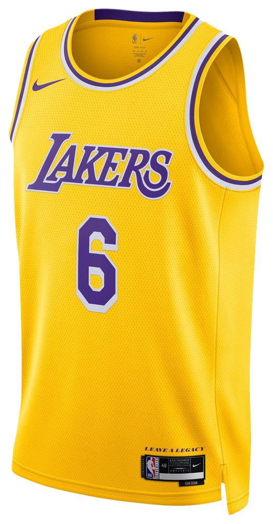 Men's  Nike Lakers Dri-FIT Swingman Icon Jersey - Yellow