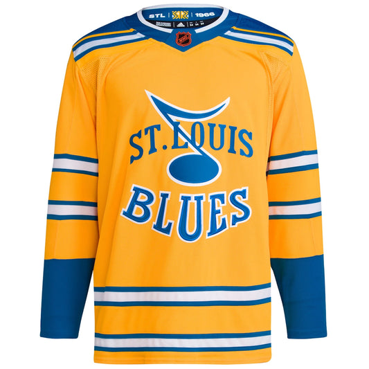 Men's  adidas Blues Reverse Retro 2.0 Authentic Blank Jersey - Yellow