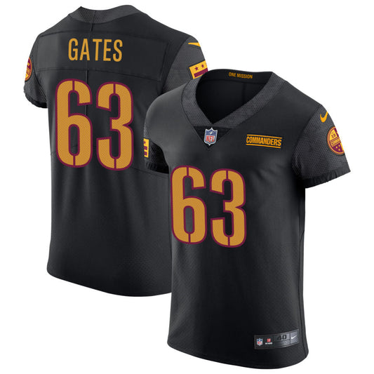 Nick Gates Washington Commanders Nike Vapor Untouchable Elite Alternate Jersey - Black