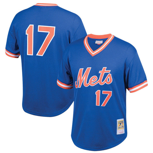 Men's Mitchell & Ness Keith Hernandez New York Mets Royal Cooperstown Mesh Batting Practice Jersey