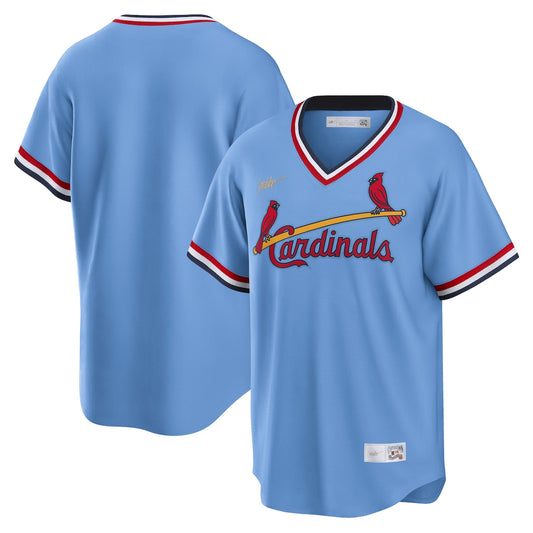 Men's  Nike Cardinals Road Cooperstown Team Jersey - Blue