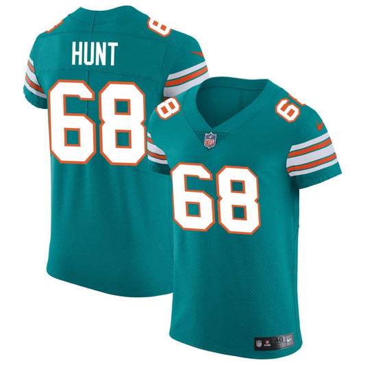 Robert Hunt Miami Dolphins Nike Elite Vapor Untouchable Jersey - Aqua