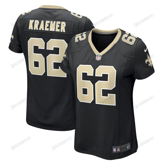 Tommy Kraemer 62 New Orleans Saints Women's Team Game Jersey - Black