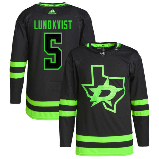 Nils Lundkvist Dallas Stars adidas Alternate Primegreen Authentic Pro Jersey - Black