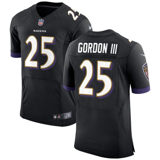 Melvin Gordon III Baltimore Ravens Nike Speed Machine Elite Jersey - Black