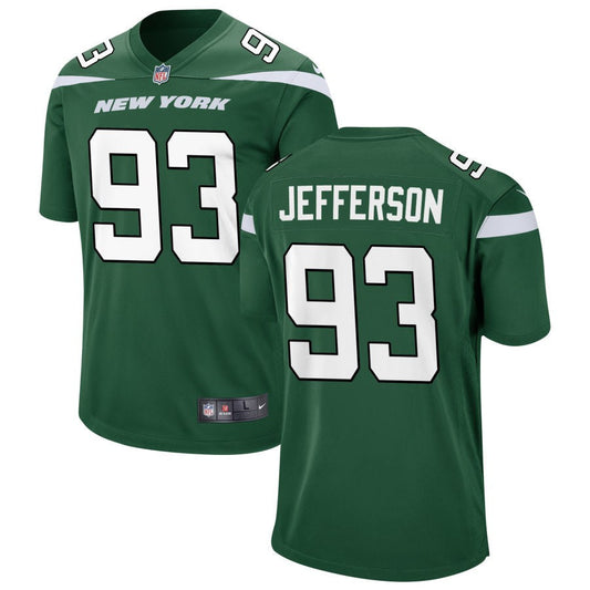 Quinton Jefferson New York Jets Nike Game Jersey - Gotham Green