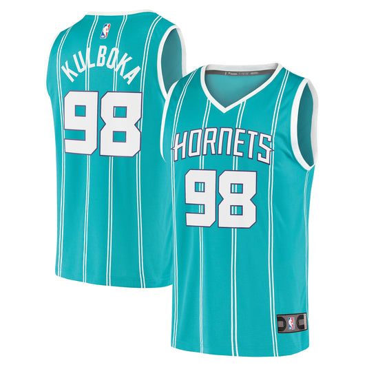 Arnoldas Kulboka Charlotte Hornets Fanatics Branded Youth 2021/22 Fast Break Replica Jersey - Icon Edition - Teal