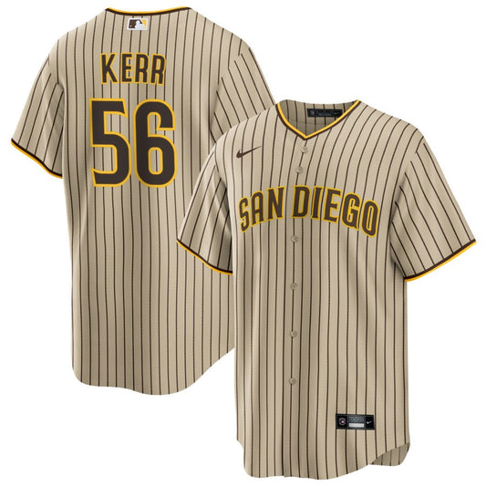 Ray Kerr San Diego Padres Nike Road Replica Jersey - Brown