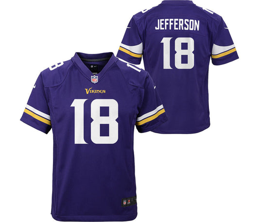 Youth Justin Jefferson Minnesota Vikings Purple Game Jersey