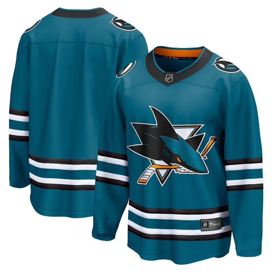 San Jose Sharks Fanatics Branded Home Breakaway Jersey - Teal