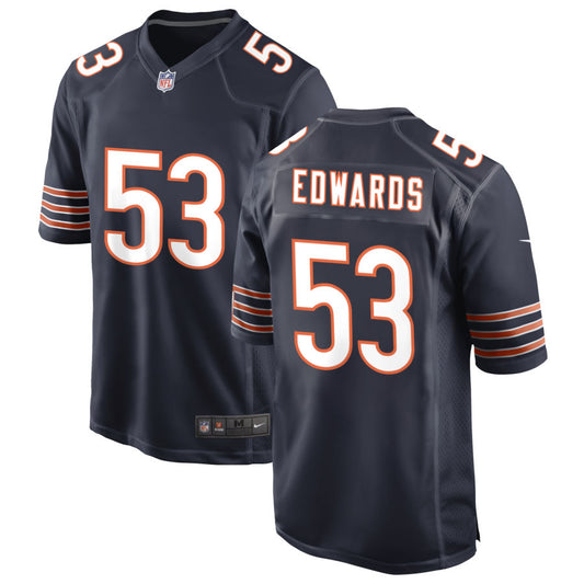 T.J. Edwards Chicago Bears Nike Game Jersey - Navy